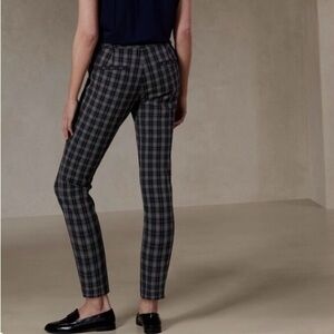 Banana Republic Black and Gray Plaid Women's Pants